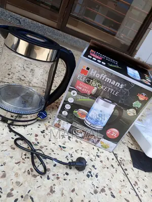 Hoffmans 2.2L Glass Electric Kettle With Blue LED
