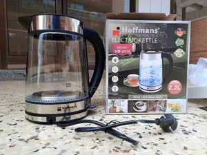 Hoffmans 2.2L Glass Electric Kettle With Blue LED