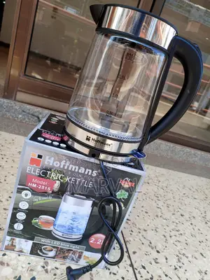 Hoffmans 2.2L Glass Electric Kettle With Blue LED