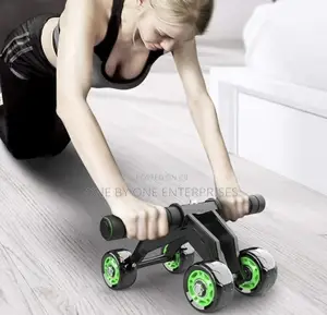 Roller Exerciser | 4 Wheel AB Roller With Knee Pad