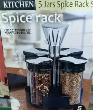 Rotating 5 Bottle Spice Rack