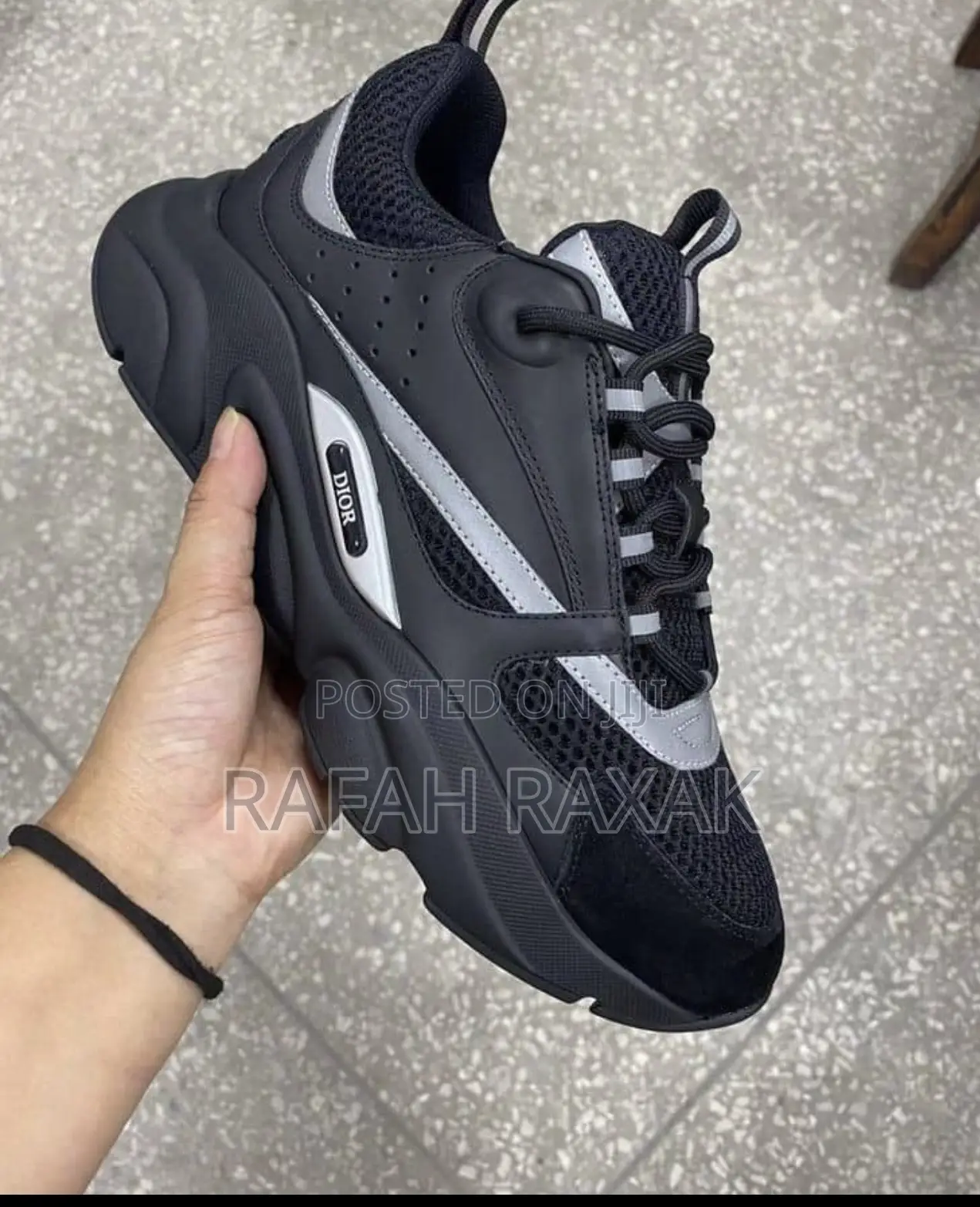 Original Black Dior B22 Reflective Sneakers