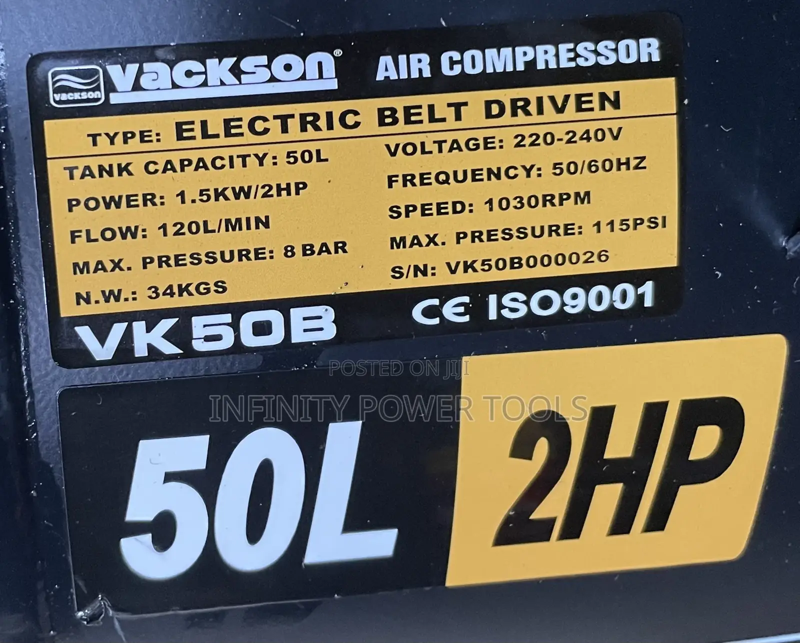 Air Compressor Vackson 50l