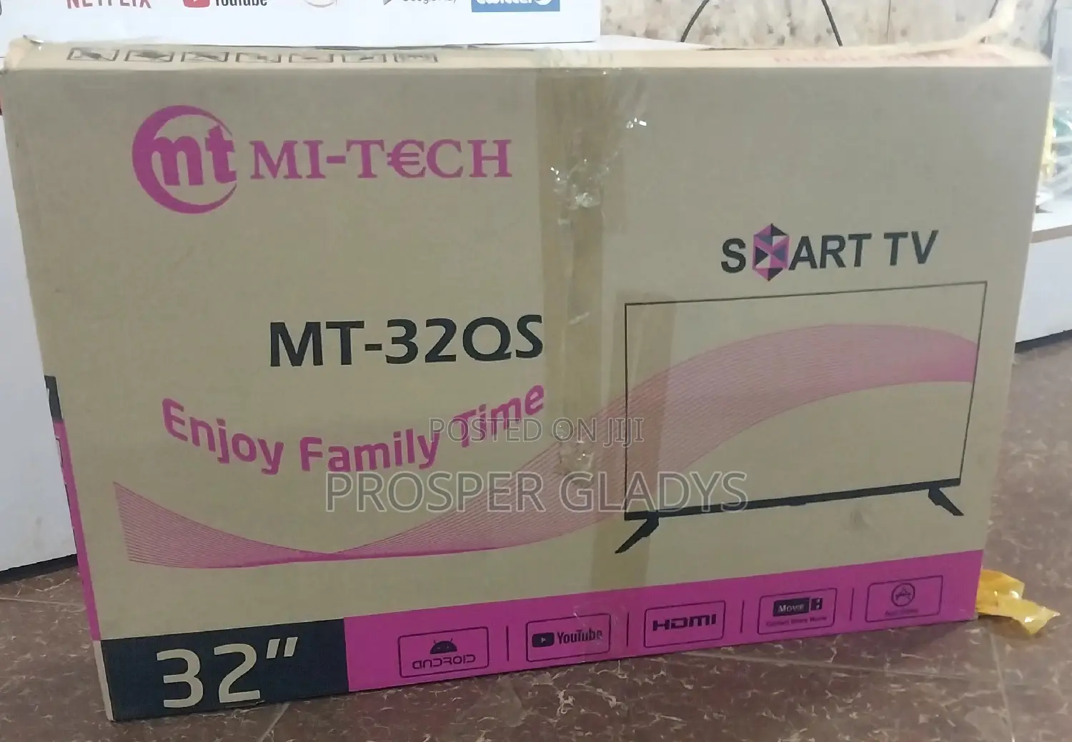 Mitech 32 Smart Digital Flat Screen Flameless.