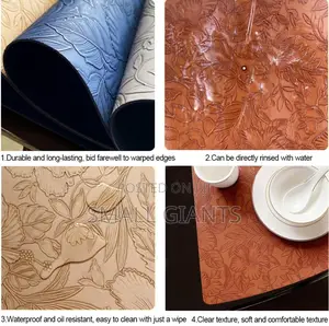 Leather Fan-Shaped Table Washable Placemats