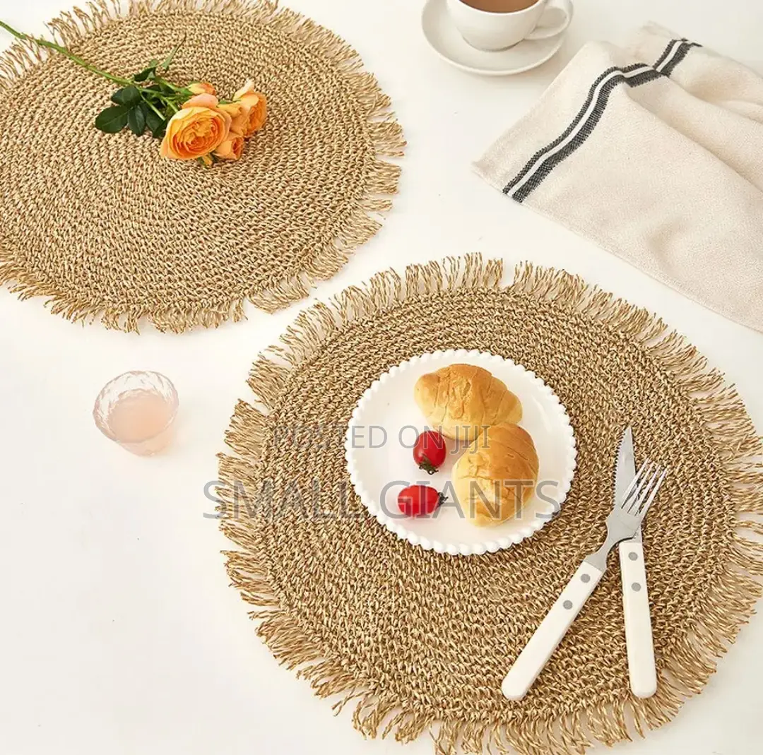 6pcs Paper Crotchet Woven Placement