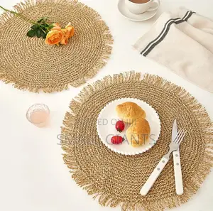 6pcs Paper Crotchet Woven Placement