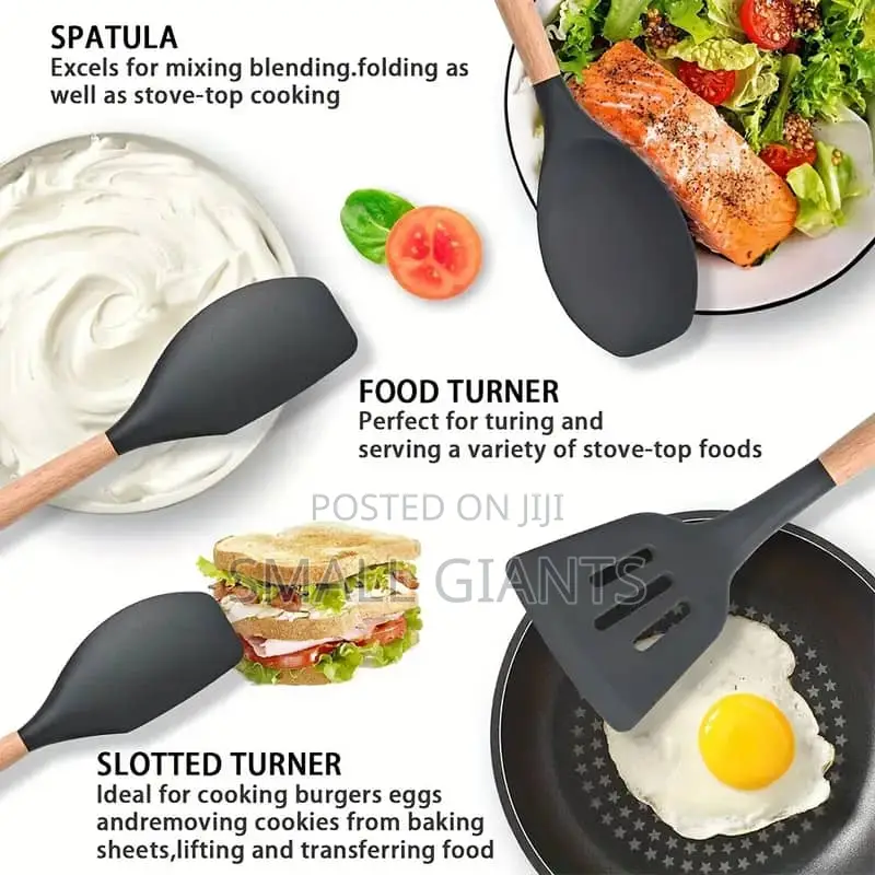 High Quality 12 Pieces Silicone Cooking Accessories