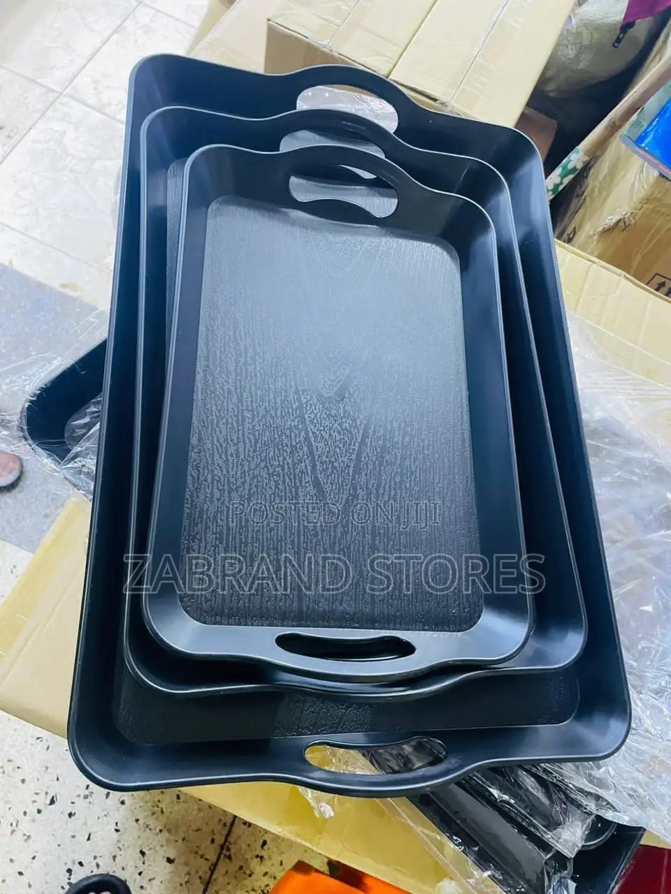 Executive Black Tray Set 3pcs