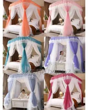 Two Stand Rail Mosquito Net With Double Color