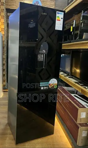 SPJ 427 Liters Bottom Freezer Black Refrigerator