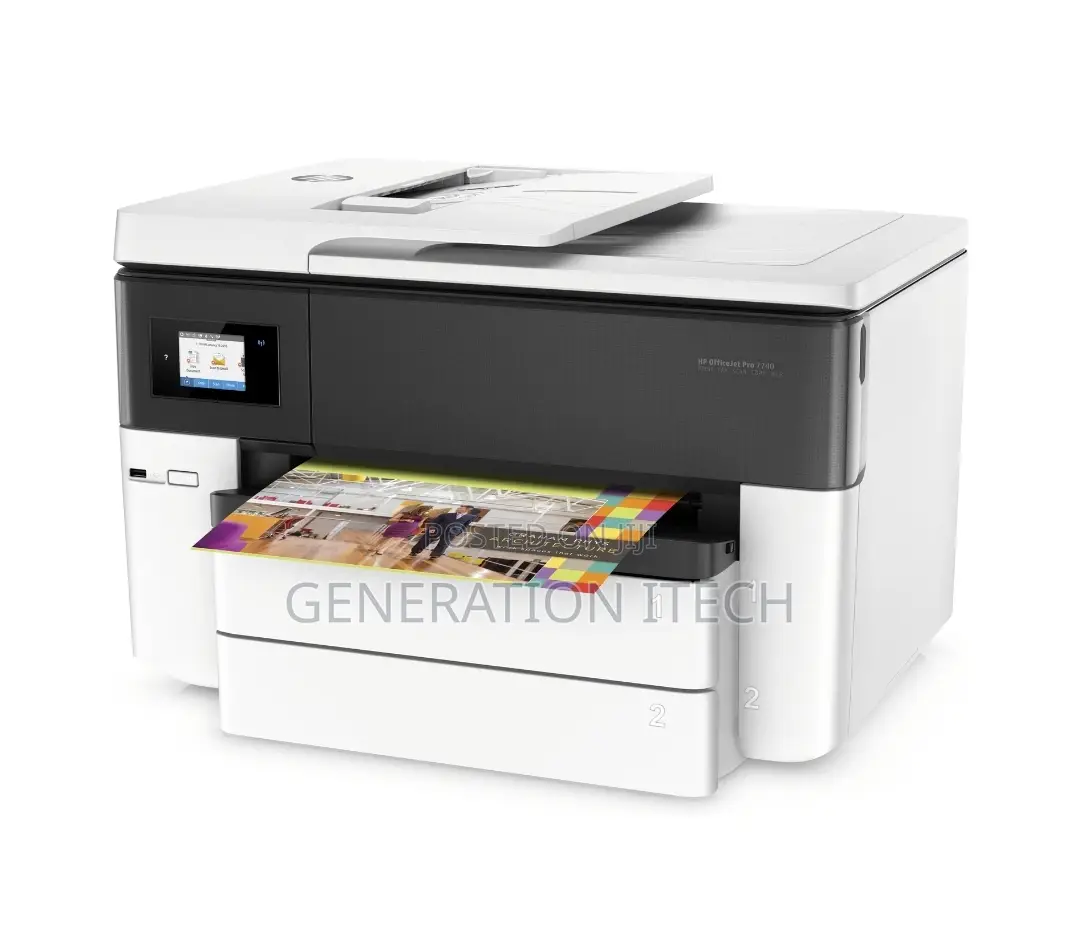 Hp Office Jet Pro 7744 Wide Format Colour Printer- Wireless