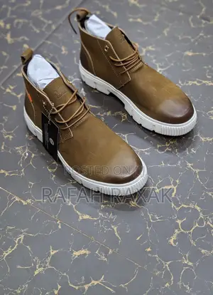 Original Brown CAT Casual Premium Leather Ankle Boots