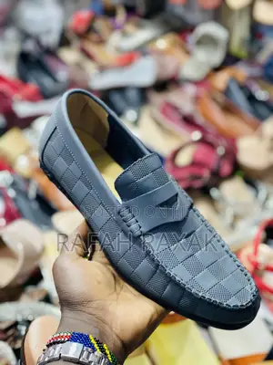 Original Classic Grey Louis Vuitton Flat Sole Moccasins