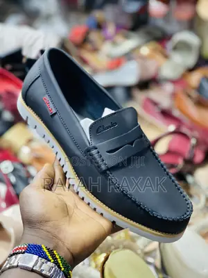 Original Black Clarks Casual Flat Sole Moccasins