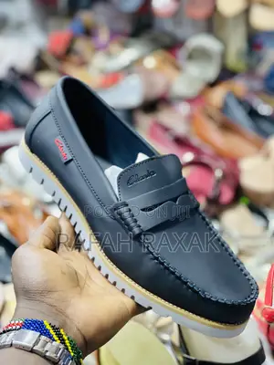 Original Black Clarks Casual Flat Sole Moccasins