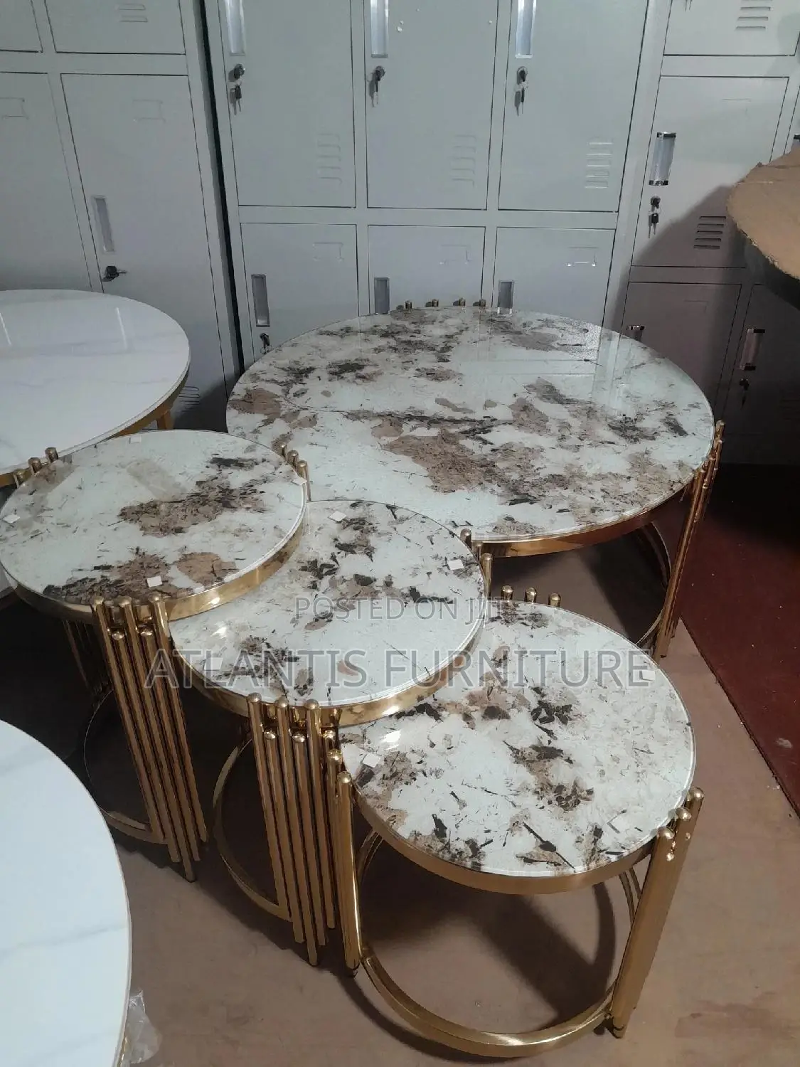 Round Cream Centre Table