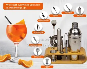 750ml Stainless Steel Bar Cocktail Shaker Set