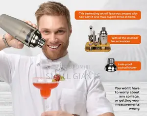 750ml Stainless Steel Bar Cocktail Shaker Set