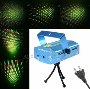 Aluminum Multi Pattern 6 Design Sound Activated Laser Light