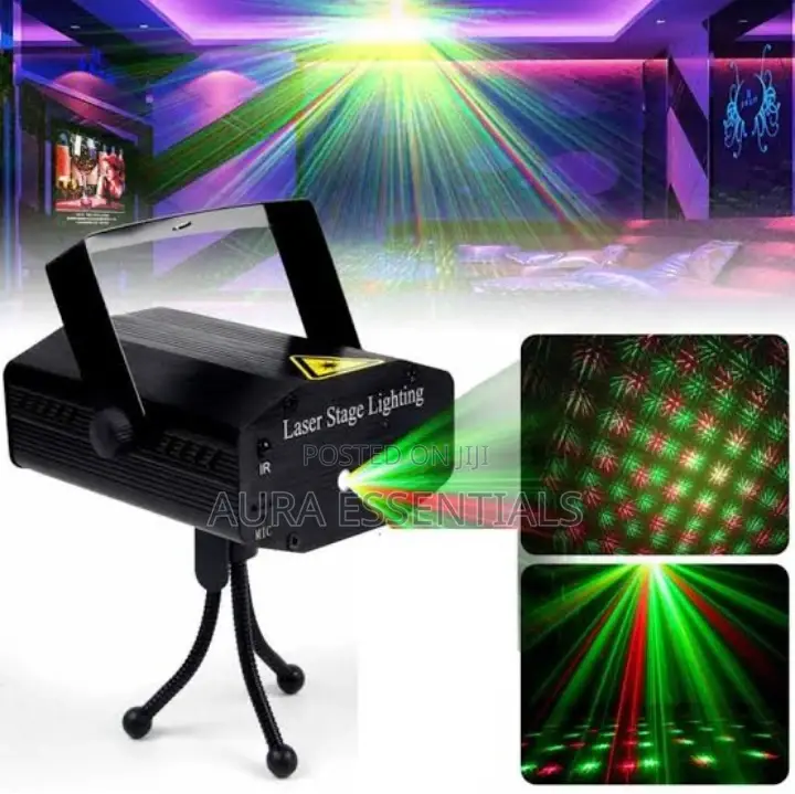 Aluminum Multi Pattern 6 Design Sound Activated Laser Light