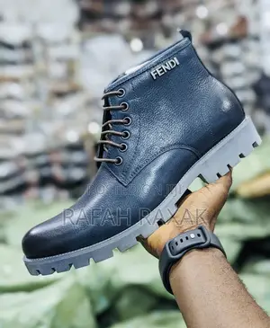 Original FENDI Premium Leather Ankle Boots