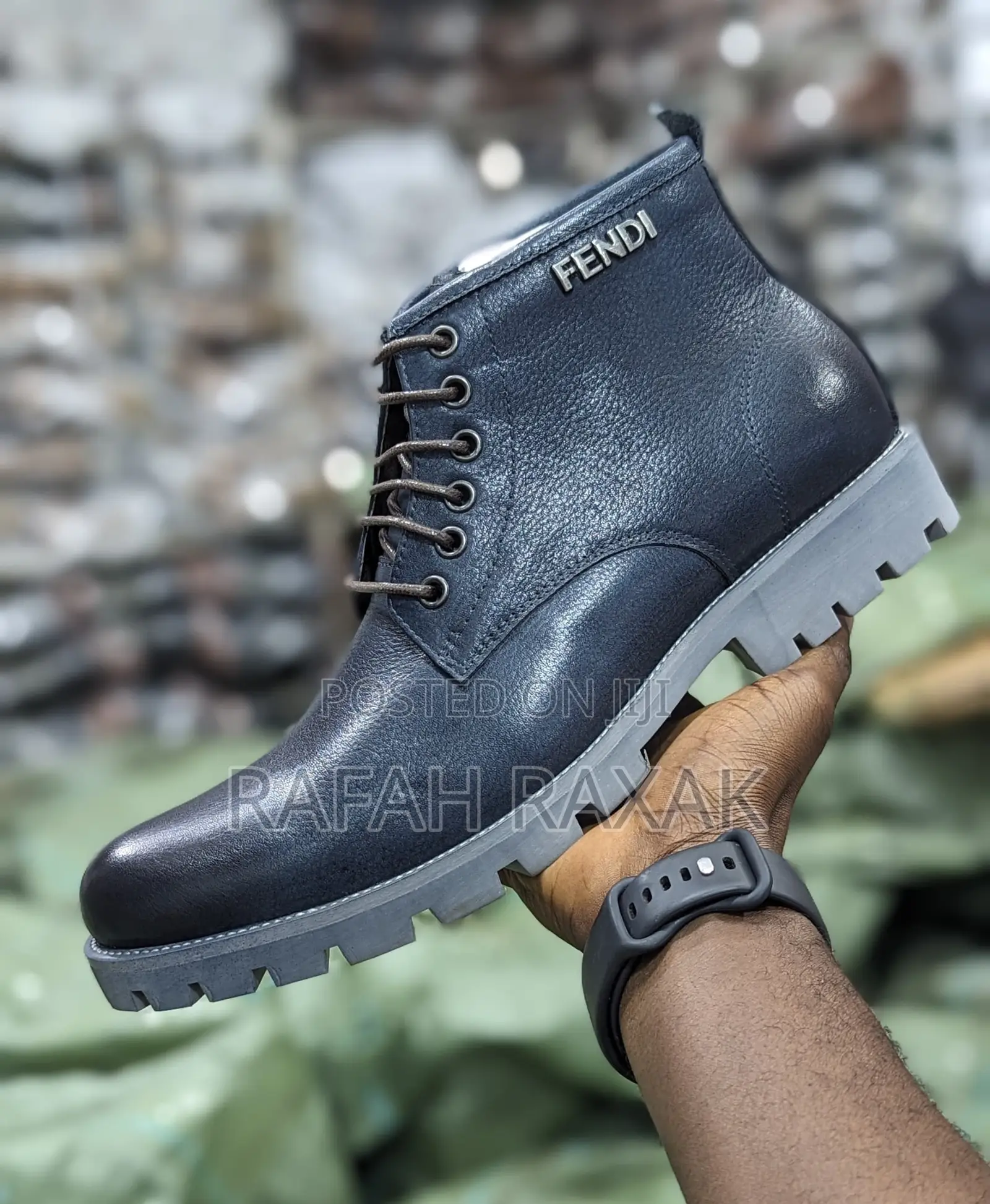 Original FENDI Premium Leather Ankle Boots