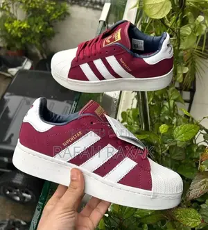 Original Unisex Adidas Superstar XLG Red Suede Sneaker