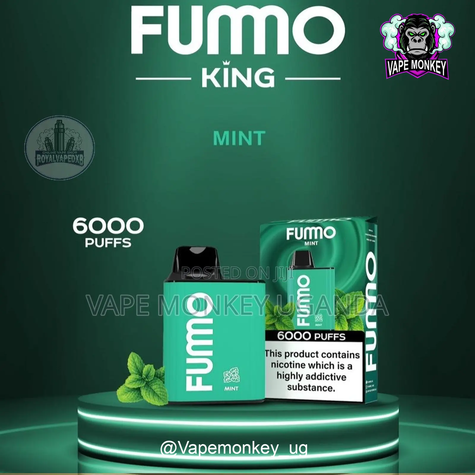 Fumo King 6000 Puffs Mint Ice Vape
