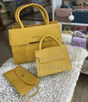 3pc Ladies Classic Handbag - Colour May Vary