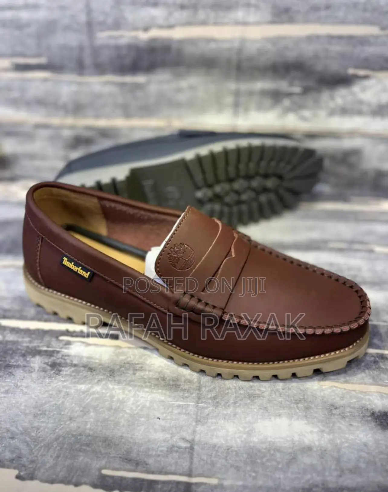 Original Brown Timberland Casual Leather Moccasin Loafers