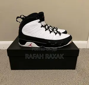 Original Black White Air Jordan 9 Retro Space Jam Sneakers