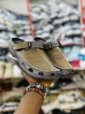 Original Brown Leather Top Rubber Crocs