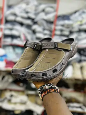 Original Brown Leather Top Rubber Crocs