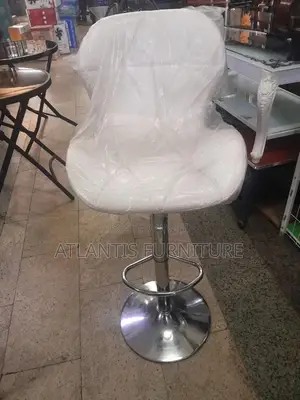 White Carved Bar Stool