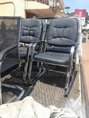 Stainless Steel Legs Office Black Chair