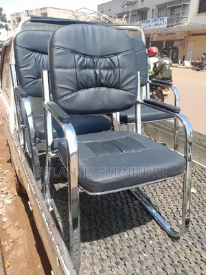 Stainless Steel Legs Office Black Chair