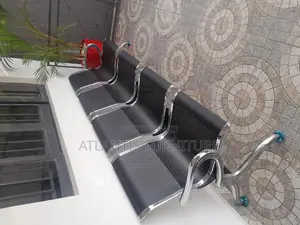 Four Seater Black Colour Waiting Chair