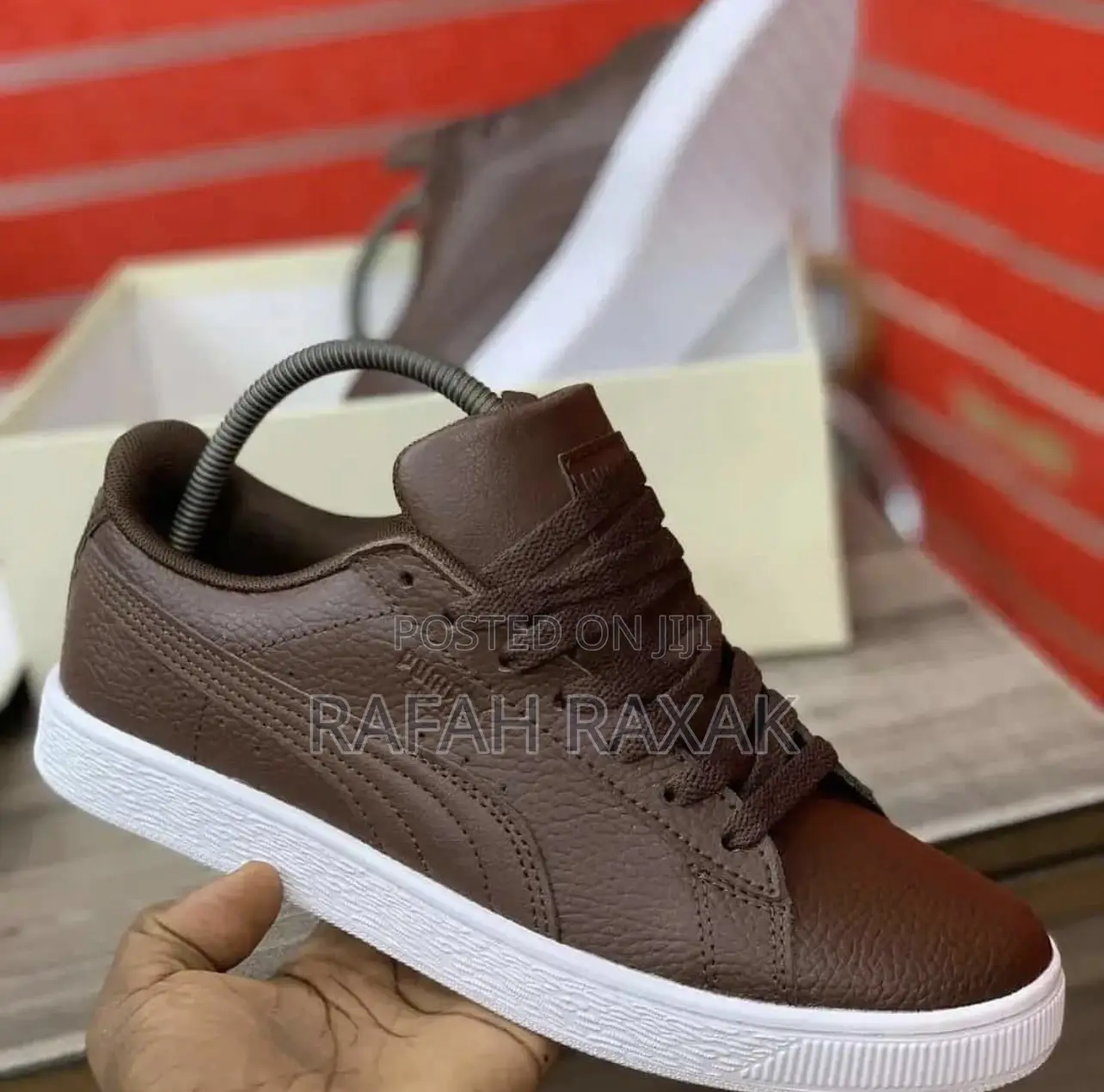 Original Coffee Brown Puma Suede Leather Sneakers