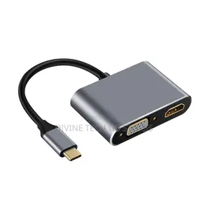 Type C 4 in 1 Usb C With Vga 1080p, Hdmi , Pd3.0