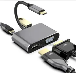 Type C 4 in 1 Usb C With Vga 1080p, Hdmi , Pd3.0
