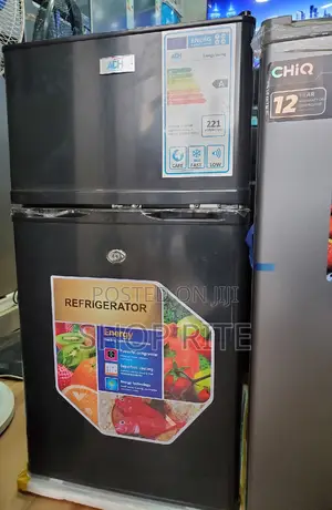 Adh 120litres Double Door Refrigerator Black