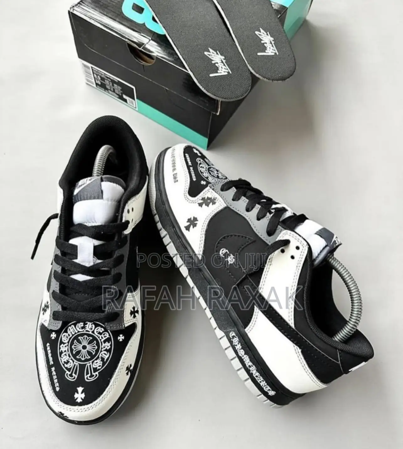 Original Nike Dunk Retro Low Chrome Hearts Custom Sneakers