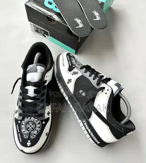 Original Nike Dunk Retro Low Chrome Hearts Custom Sneakers