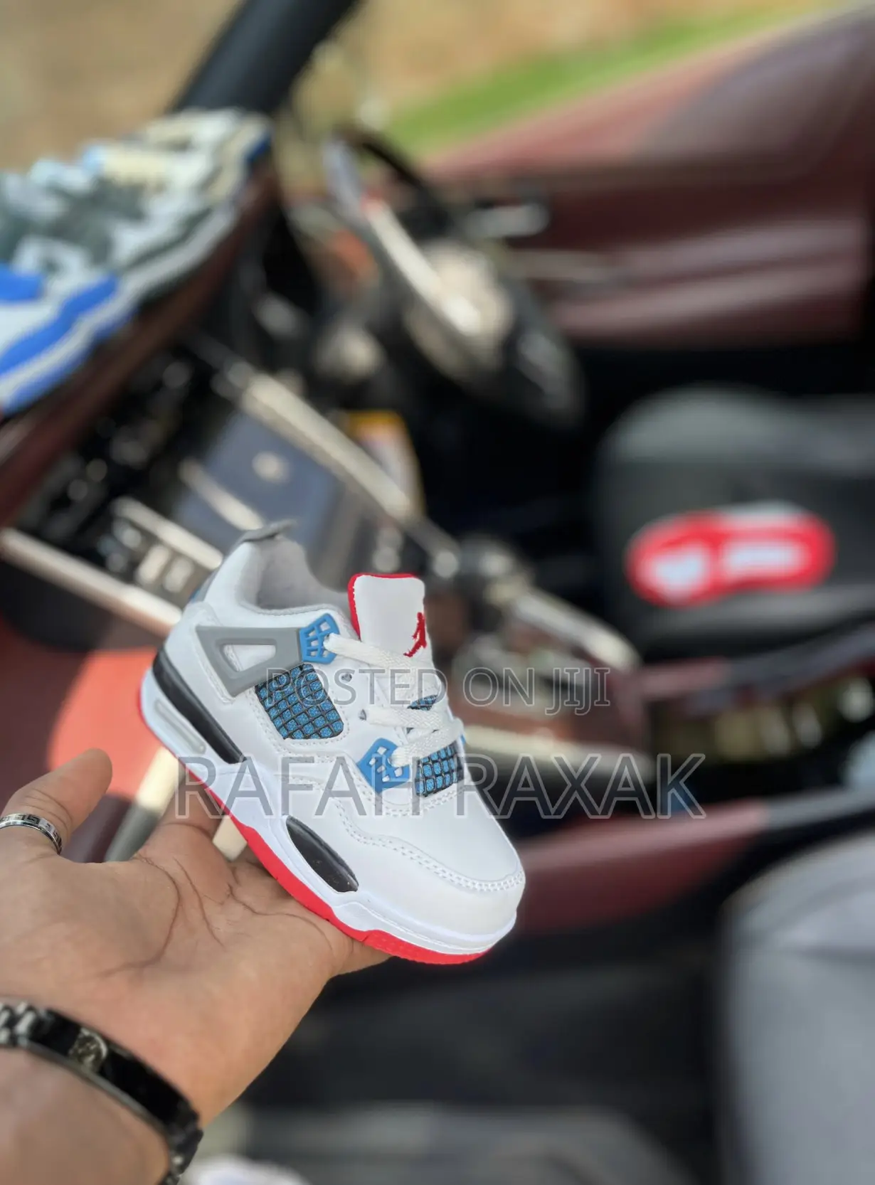 Original Kid’S Air Jordan 4 White Red Sneaker