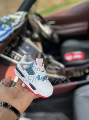 Original Kid’S Air Jordan 4 White Red Sneaker
