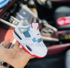 Original Kid’S Air Jordan 4 White Red Sneaker