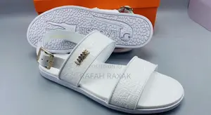 Original Men’S White Lacoste Leather Sandals