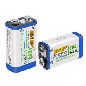 Hot MP Quality 6F22 9V 680mah Li-Ion Rechargeable Batteries