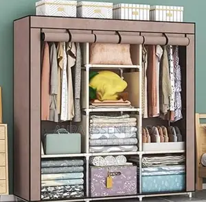 Three Column Metallic Frame Closet